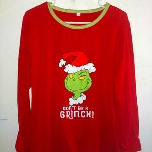 GRINCH CHRISTMAS SHIRT - EUC - Soft Comfy Cute Long Sleeve Tee T-Shirt